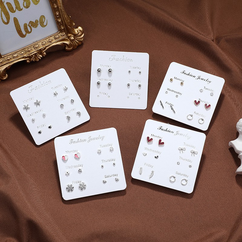 💖 Set khuyên tai đeo theo ngày- Mincloset 💖