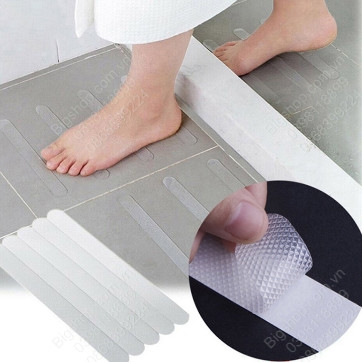 Miếng dán chống trơn trượt nhà tắm, bằng nhựa PEVA chống nước