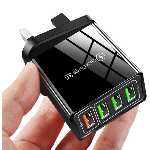 Củ Sạc Nhanh 4 Cổng Usb 3.1A Phích Cắm EU / US Cho Điện Thoại / Máy Tính Bảng