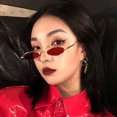 Kính mát nữ gọng kim loại hình oval nhiều màu chống tia UV