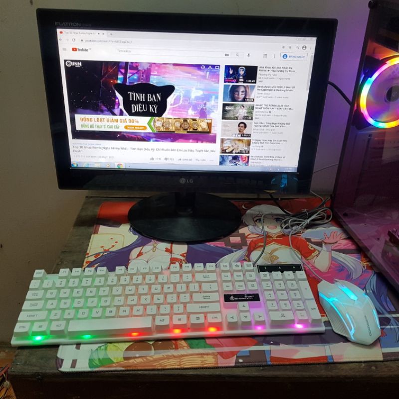 Bộ Máy Tính Mới màu hồng đẹp chơi game, văn phòng và làm kỹ thuật - vỏ hồng mới có kính trong suốt | BigBuy360 - bigbuy360.vn