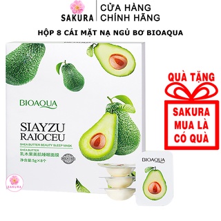 Mặt nạ ngủ quả bơ BIOAQUA dưỡng ẩm trắng da se khít lỗ chân lông nội địa trung SAKURA 5g