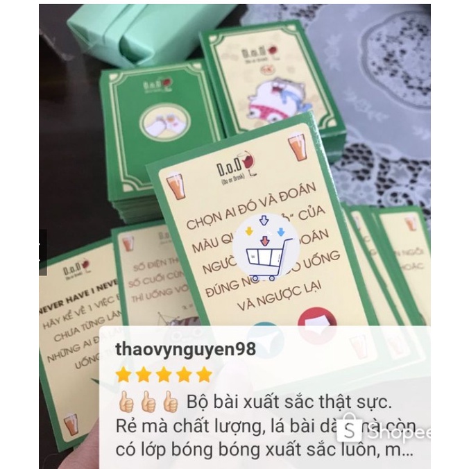 Bộ bài &quot;XOÃ &quot; bản đặc biệT-Drinking game hot trend Cho Bữa Tiệc Ăn Nhậu Uống Rượu Bia Bùng Cháy Cuộc Vui &amp; Thăng Hoa Cảm