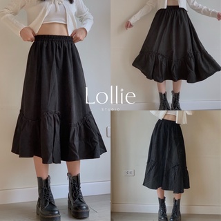 Chân váy midi đuôi bèo sk103 lollie studio
