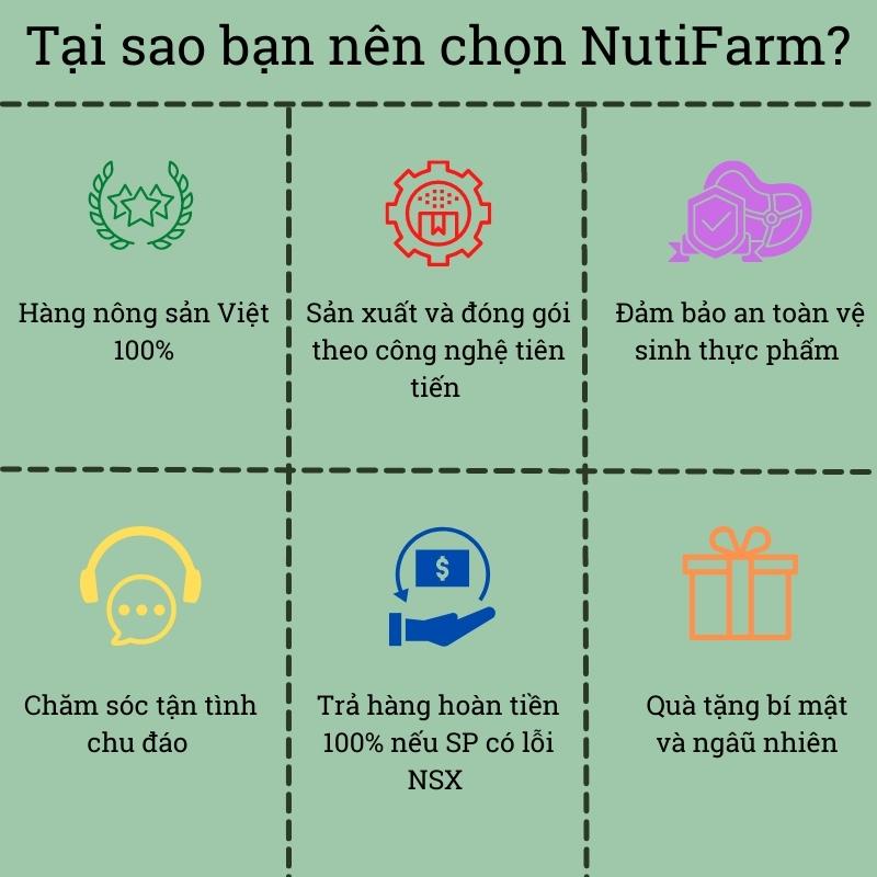 Dâu tây sấy giòn NutiFarm 120gr, dâu tây sấy khô không đường đặc sản đà lạt
