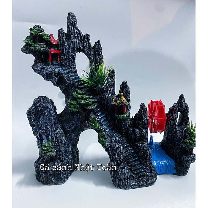 TIỂU CẢNH TRANG TRÍ HỒ CÁ NON BỘ 25x8x28cm
