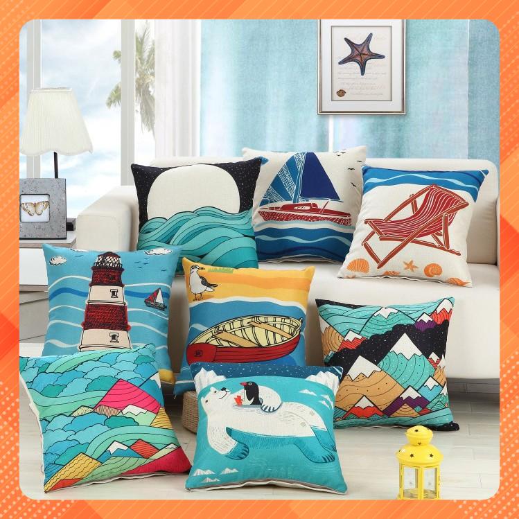 Vỏ gối tựa lưng, sofa vải bố trang trí nhà cửa, văn phòng, công ty M30