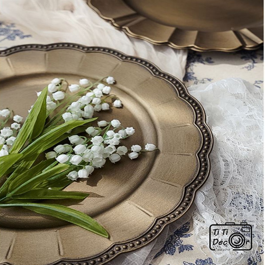 Khay bánh vintage đạo cụ chụp ảnh sản phẩm, phông nền chụp ảnh - TiTi Decor