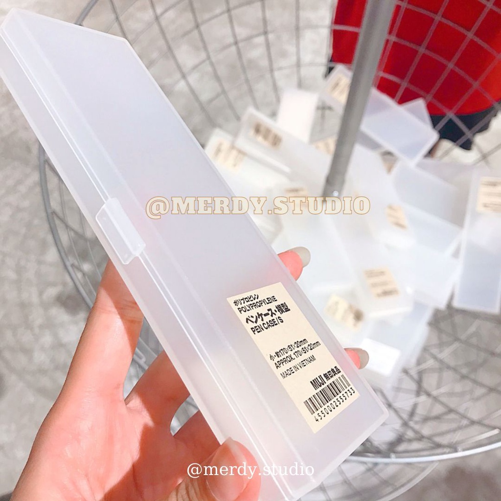 Hộp bút Muji chính hãng nhựa mờ - ảnh thật, có bill