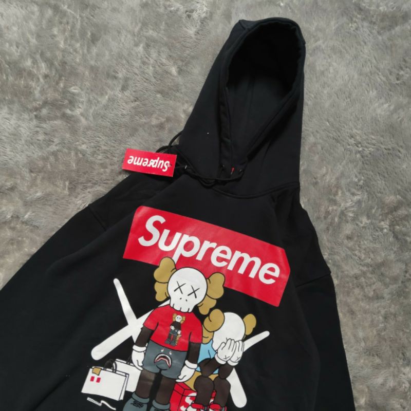 Áo Hoodie Supreme X Kaws Fulltag & Lebel