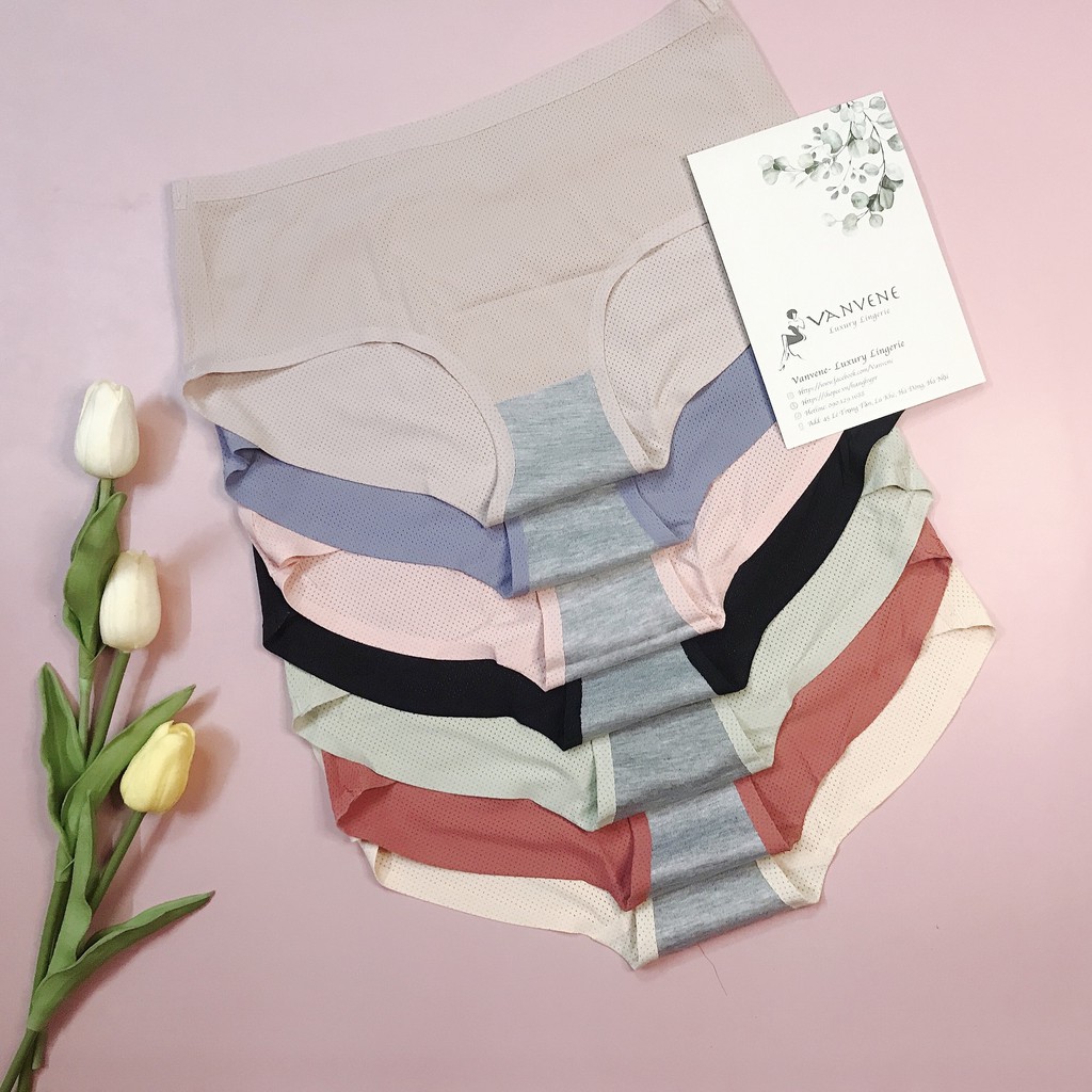 Quần Lót Nữ Su Đúc Thông Hơi Istyle Vanvene Ghép Bộ Áo Ngực Tản Nhiệt Thoáng Mát Co Giãn Free Size Q929 | BigBuy360 - bigbuy360.vn