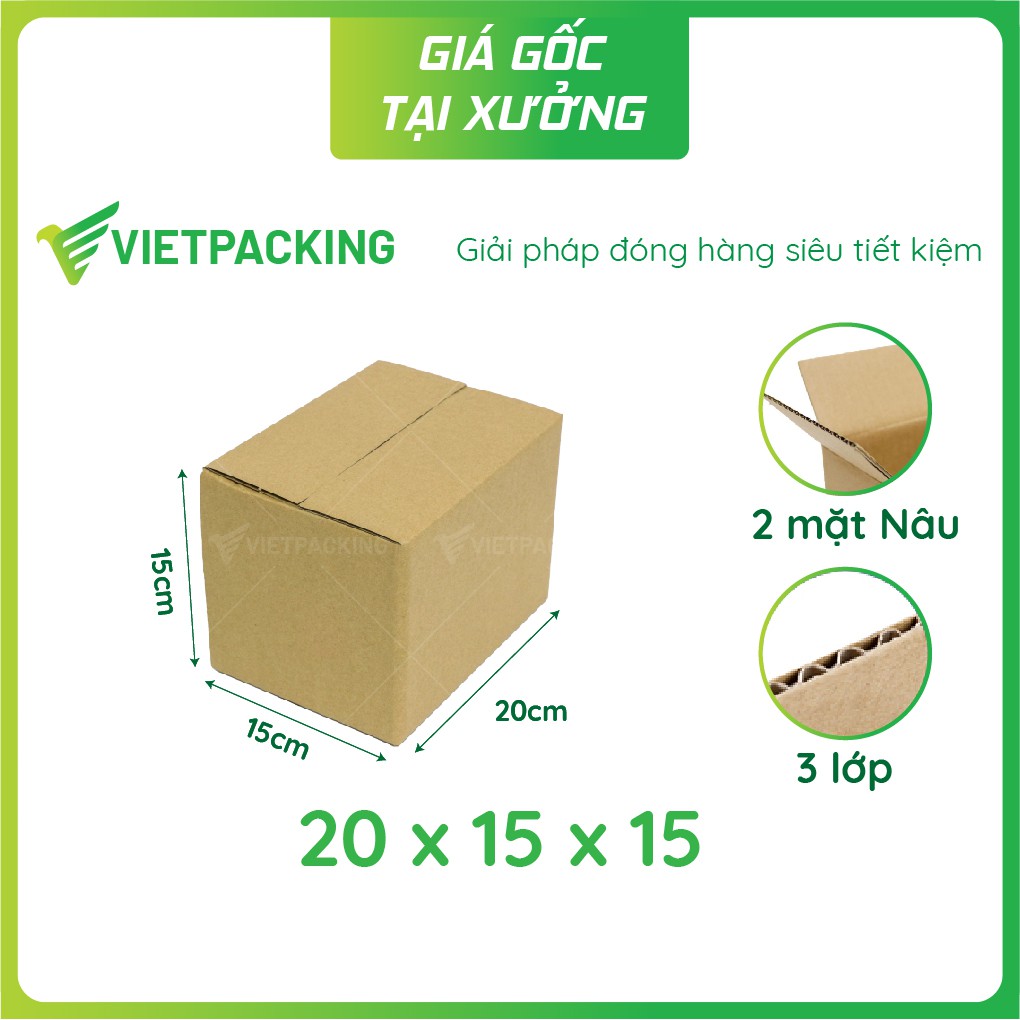 20x15x15 - 50 hộp carton đóng gói hàng V106