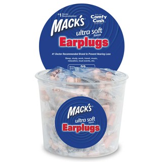 Đôi nút bịt tai Mack's Soft Foam mềm mại, giảm ồn tốt, chống ngáy, dùng khi ngủ, học tập, du lịch