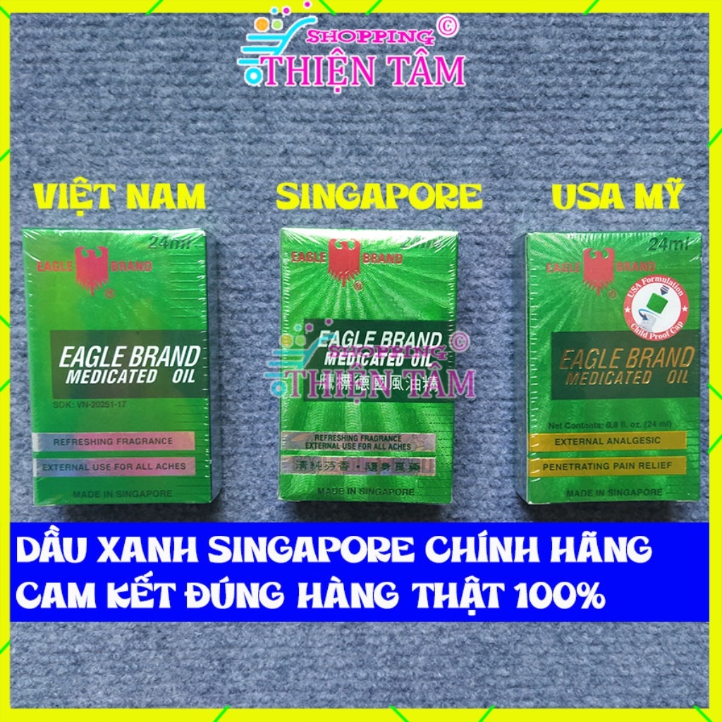 Dầu Gió Xanh Con Ó 24ml Singapore