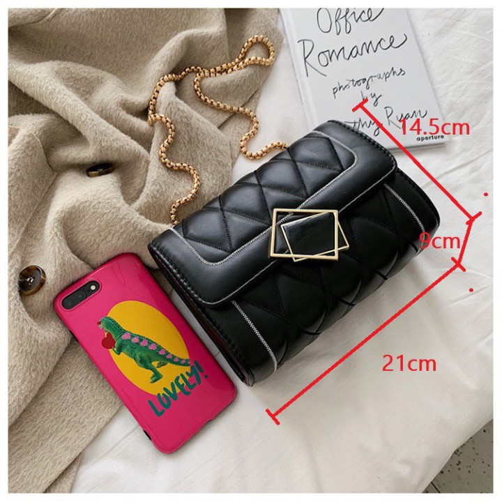 Túi xách nữ đeo chéo khóa gương lệch cao cấp thời trang Hàn Quốc TX24 túi đeo vai Chip Xinh Bag | BigBuy360 - bigbuy360.vn