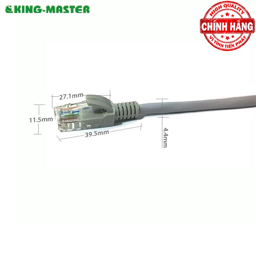 Dây cáp mạng LAN Internet bấm sẵn KingMaster dài 3m chuẩn cat 5e