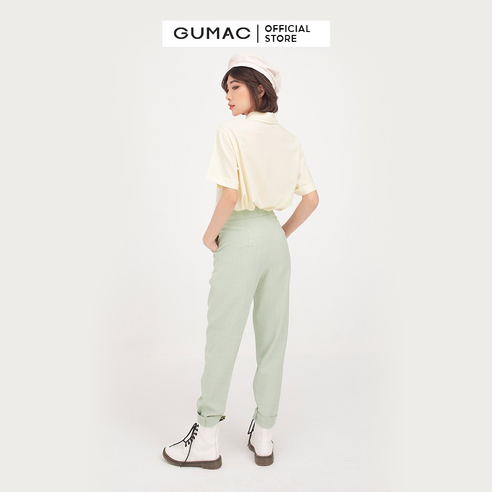 [Mã WABRGU50 giảm 10% đơn 250K] Áo sơ mi nữ tay ngắn GUMAC năng động, cá tính nhiều màu đủ size AB428