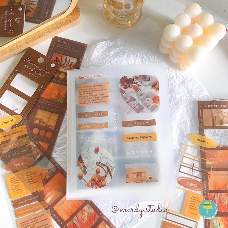 Sổ lưu trữ đựng sticker và card trang trí 40 tờ