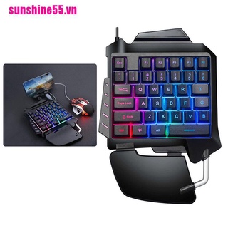 Bàn PhíM Cơ Gaming sunshine55 Một Tay CầM, Có ĐèN NềN RGB