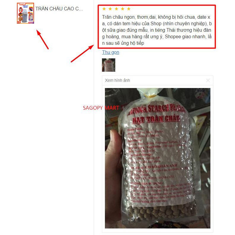 Trân châu Hoàn Anh (1kg) trắng ngọc trai, hoàng kim caramel làm trân châu đường đen ngon hơn Gia Uy Trường Lạc 3q giá rẻ | BigBuy360 - bigbuy360.vn