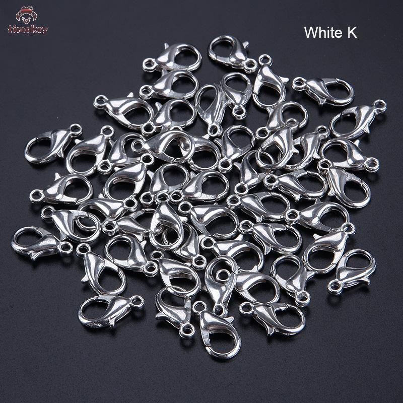 Bộ 50 Móc Cài Tôm Hùm Phù Hợp Cho Vòng Cổ / Vòng Tay Diy 10mm - 16mm