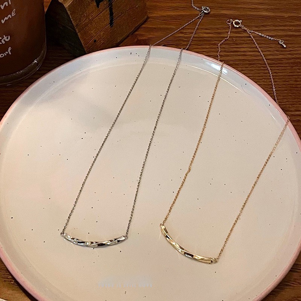 Vòng cổ Màu Vàng/Bạc Thiết Kế Đơn Giản Thời Trang Hàn Quốc Cho Nữ