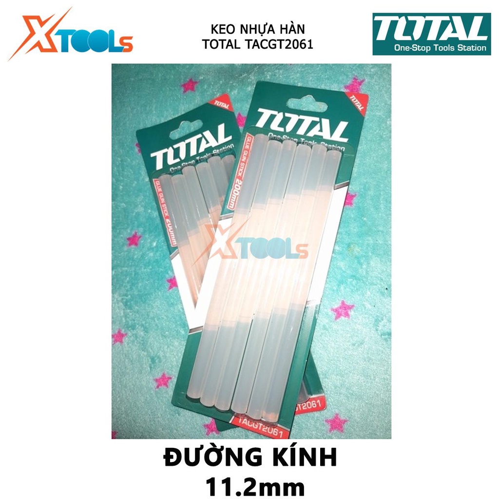 Keo nhựa hàn TOTAL TACGT2061 keo nến Chất liệu Nhựa dầu mỏ, Đường kính 11.2mm,20cm,6 cái/ hộp bám dính tốt