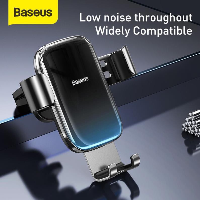 Giá đỡ điện thoại xe hơi Baseus Glaze kẹp khe cửa gió điều hòa auto lock / unlock đổi màu gradient - Hàng chính hãng