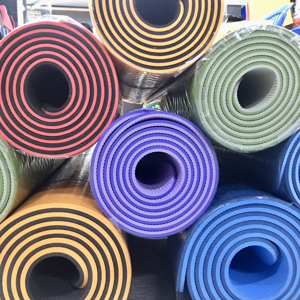 Thảm tập Yoga ECO-FRIENDLY TPE YOGA MAT chất lượng, loại dày 8 ly, độ bền cao, thân thiện với môi trường