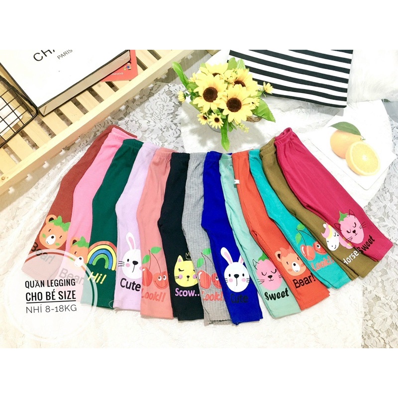 Quần legging co dãn 4 chiều cho bé từ 6-20kg