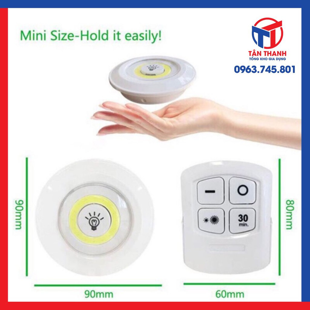 Combo bộ đèn 3led có remote điều khiển từ xa cực hot.