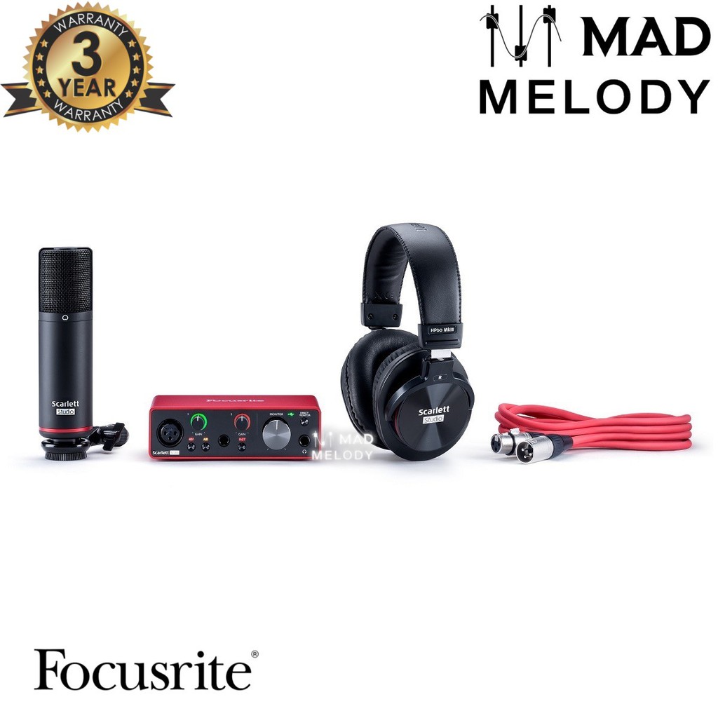 Focusrite Scarlett Solo Studio Pack (3rd Gen) [bộ thu âm chất lượng Solo Gen 3, thế hệ 3, NEW & chính hãng]