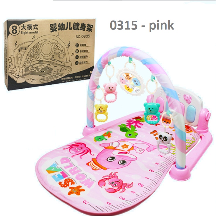 Tổng hợp thảm nằm baby cho em bé nhỏ từ 0-12 tháng tuổi kèm đồ chơi có đèn và nhạc piano