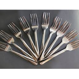 Bộ 10 nĩa ăn inox sáng bóng cao cấp thiết kế tiêu chuẩn, tiện dụng, kiểu dáng thon gọn vừa tay cầm