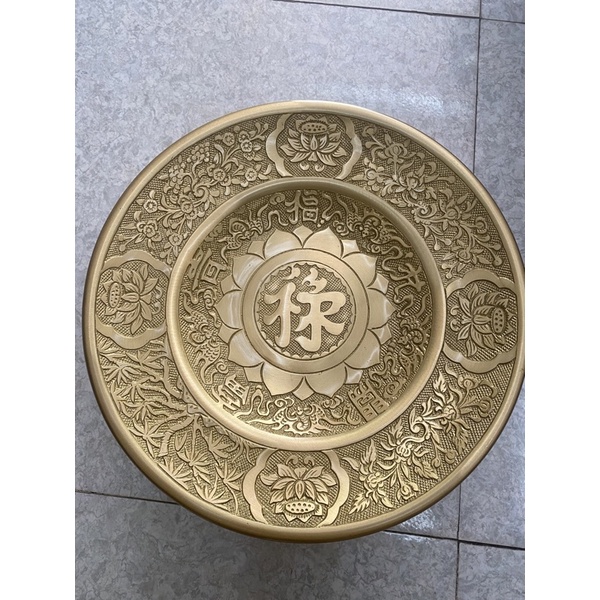 Mâm Bồng Đồng Vàng cattut đường kính 30cm