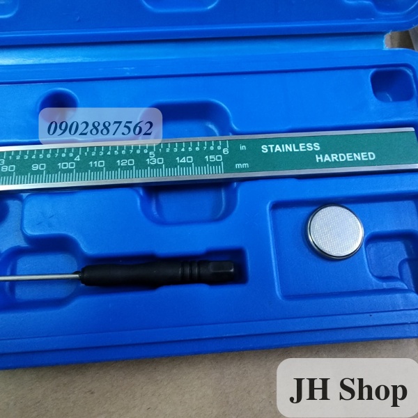 thước kẹp điện tử 150mm chất liệu thép, mặt đồng hồ led cao cấp KATO JAPAN