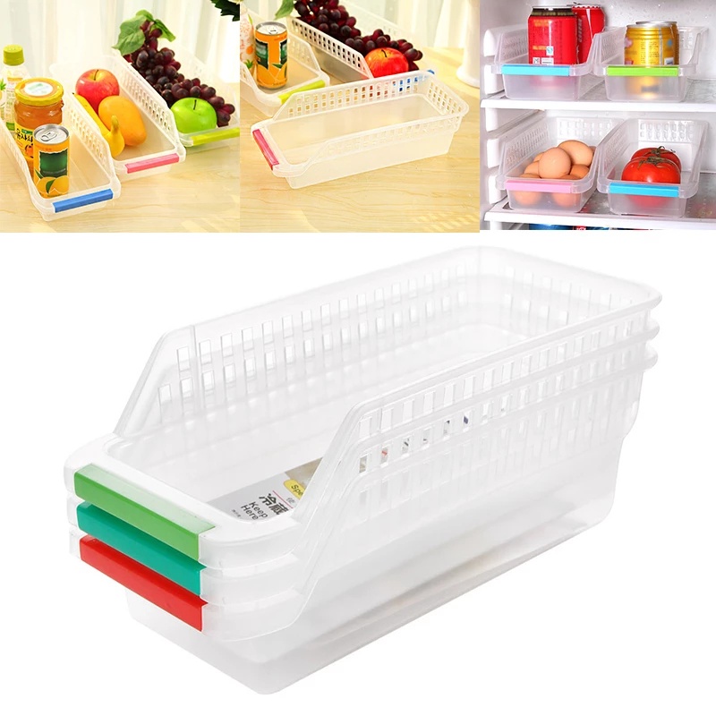 Khay Nhựa Đựng Trái Cây/Rau Củ Để Tủ Lạnh Phong Cách Nhật Bản