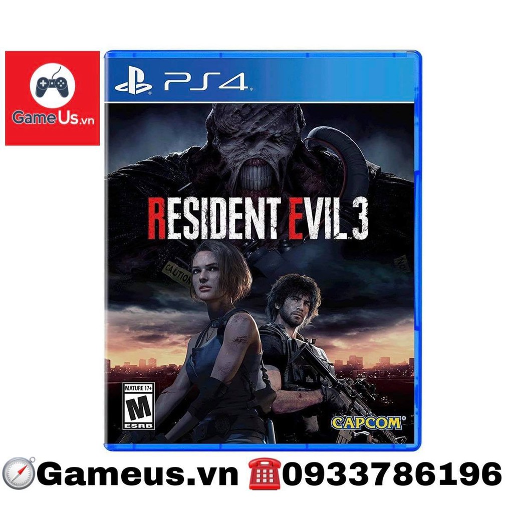 Đĩa game ps4 Resident evil 3 Remake Hệ US