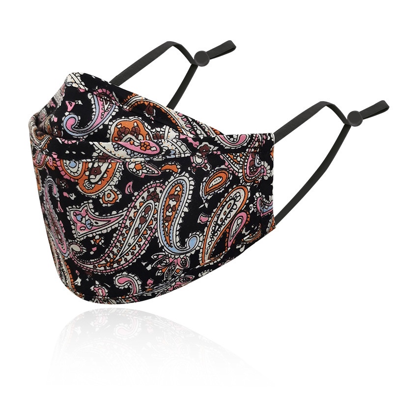 [Hàng mới về] Khẩu trang KF94 bằng vải cotton họa tiết độc đáo 4D có thể điều chỉnh hợp thời trang