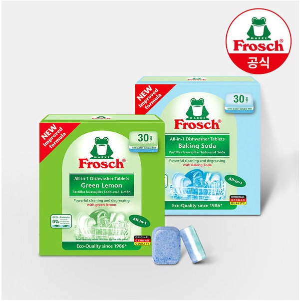 Viên rửa bát hữu cơ đa năng thân thiện với môi trường của Đức Green Lemon 30 viên