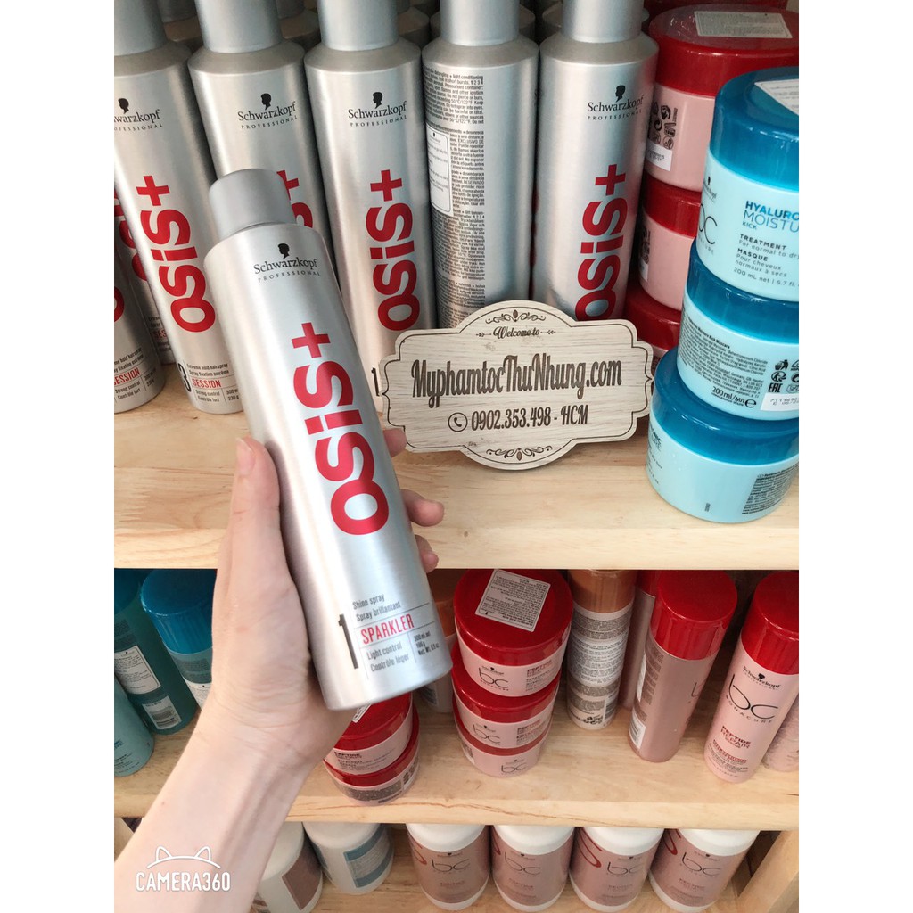 Keo xịt bóng tóc Schwarzkopf OSiS+ Sparkler Shine Spray 300ml