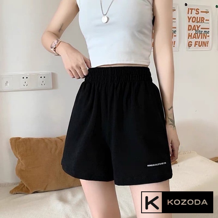 Quần đùi đũi nữ thêu chữ Kozoda CV02