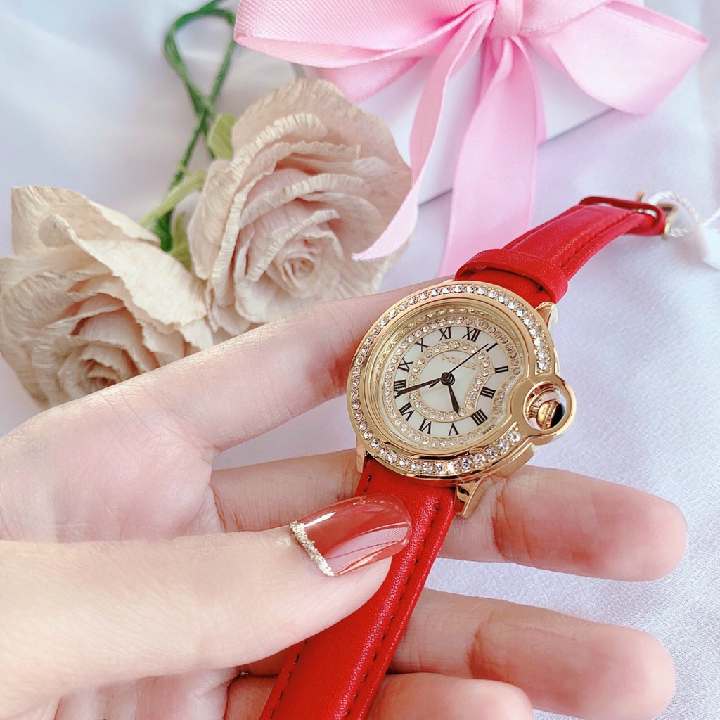 Đồng hồ nữ dây da Mike 8403 chính hãng, mặt tròn, chống nước bảo hành 12 tháng