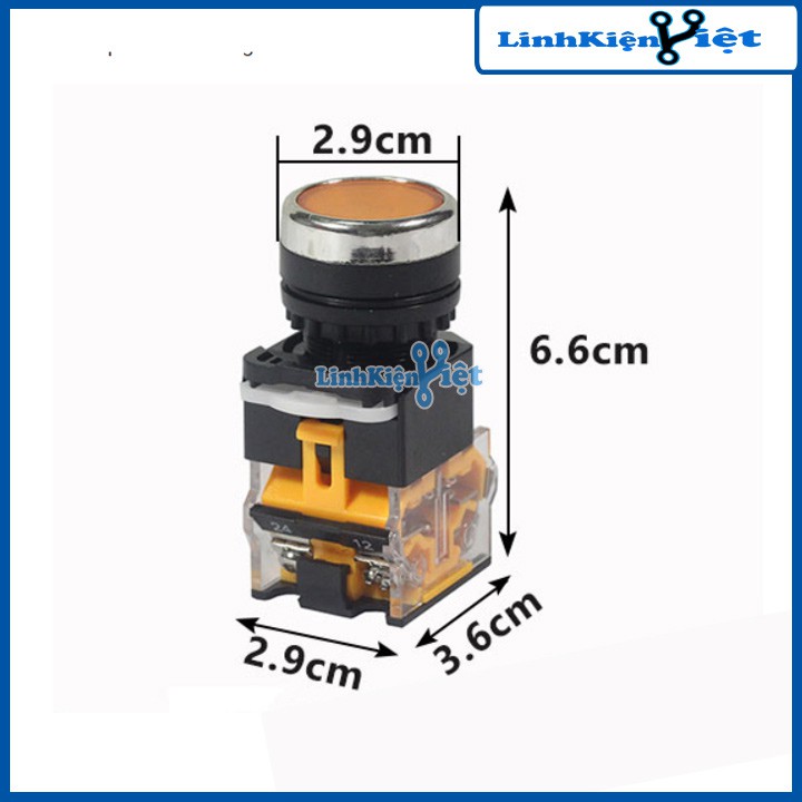 Nút Nhấn Đề Giữ Trạng Thái Không Đèn LA38 2 Thường Mở