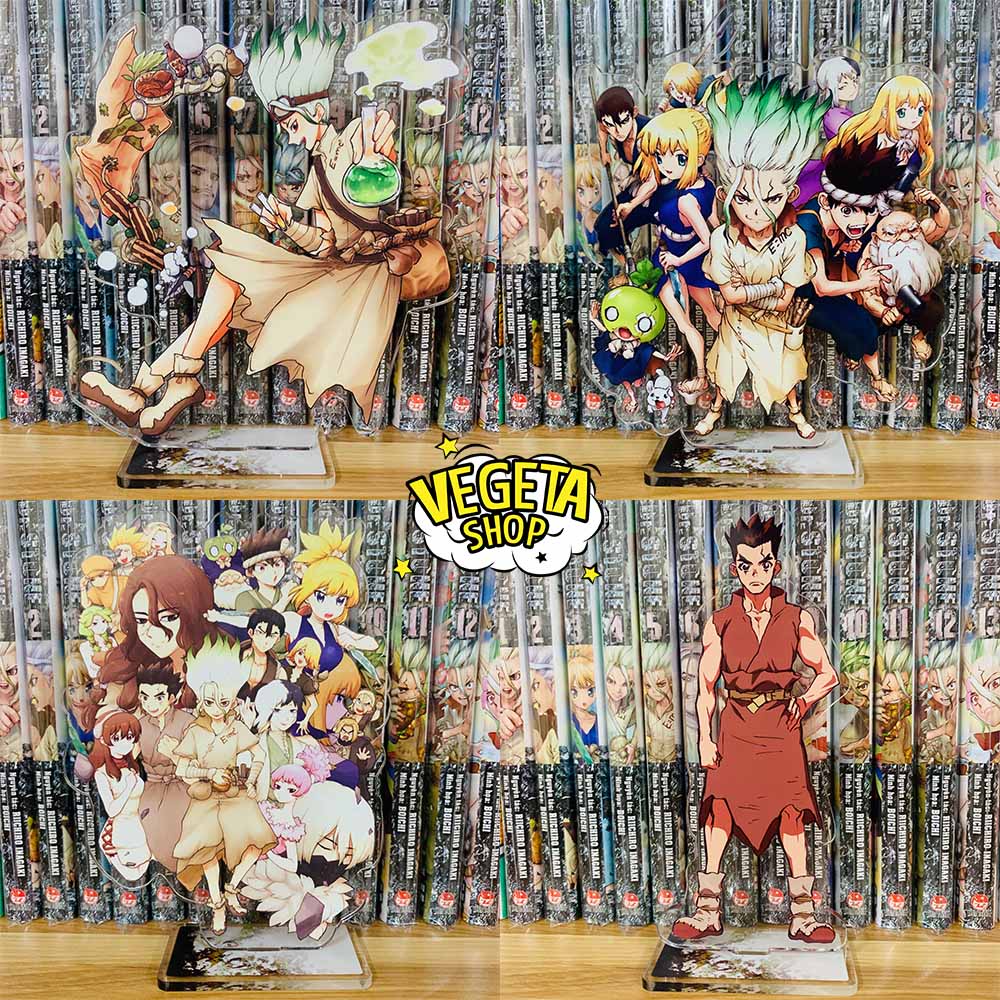 Mô Hình Tượng Standee Acrylic Mica 2 mặt - Dr Stone Dr.Stone - Senku Taiju Yuzuriha Tsukasa Gen Hyoga Ryusui Francois