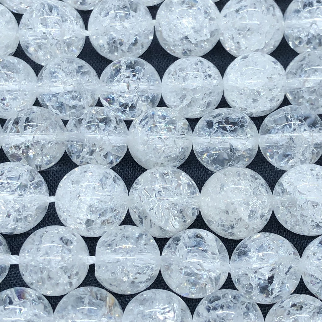 Chuỗi hạt thạch anh tự nhiên 4-12mm dùng làm trang sức DIY