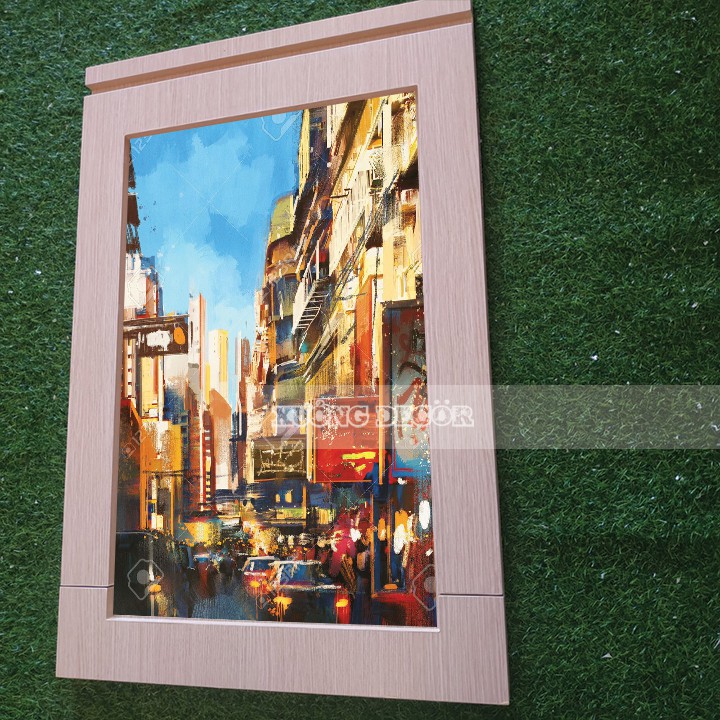 Bàn gấp treo tường tranh Canvas 60x90cm cao tiêu chuẩn 75cm in ảnh theo yêu cầu