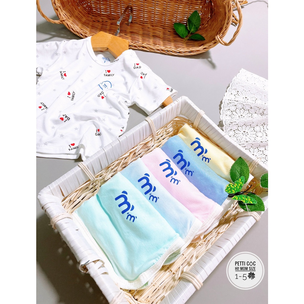 Hi.mom. Bộ cộc vải sợi tre petit mát lạnh cho bé