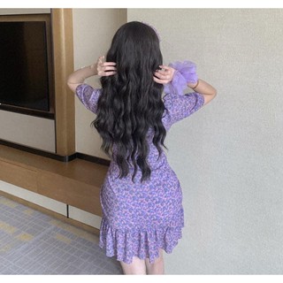 đầm nhún eo rút dây hông