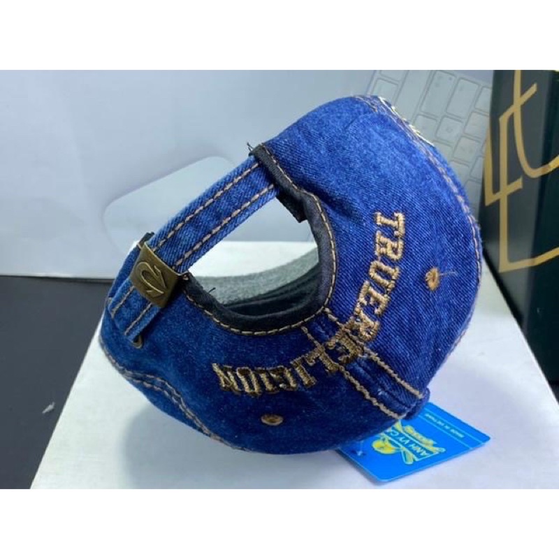 Nón kết nam , mũ lưỡi chai jeans hiệu ông địa thêu chữ Robel phong cách